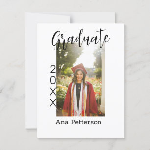 Postal foto de graduado clásico moderno agregar año nombr