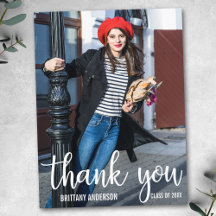 Foto de graduado de agradecimiento de graduación m