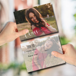 Postal Foto de GRADUATE de guiones blancos gracias