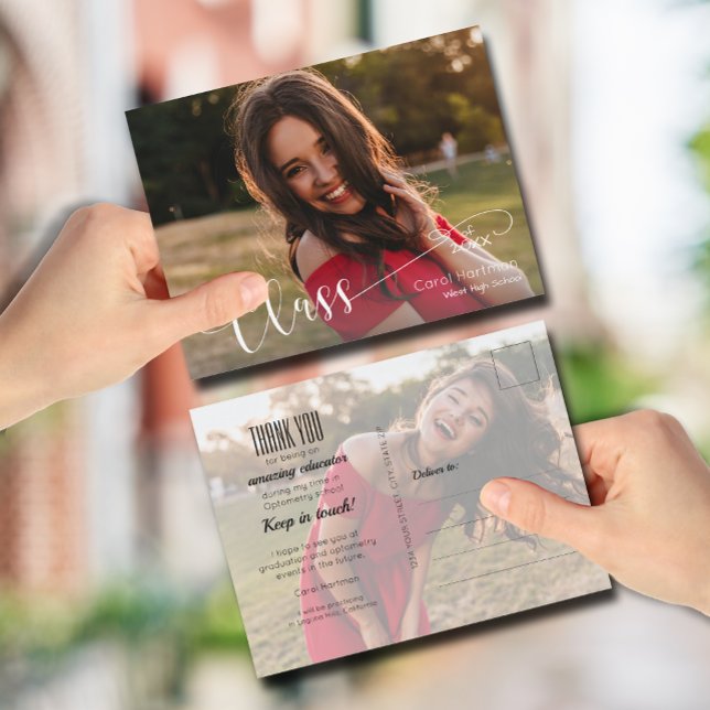 Postal Foto de GRADUATE de guiones blancos gracias (Subido por el creador)