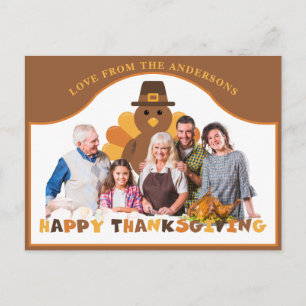 Postal Foto de grupo de fondo de turquía de Cute Thankdin