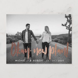 Postal foto de guión en negrita moderna cambiar la fecha