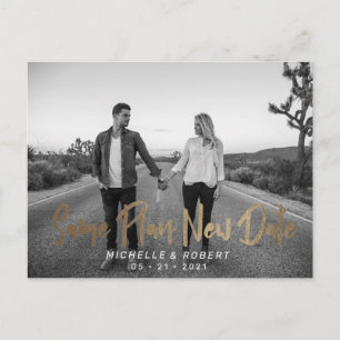 Postal foto de guión en negrita moderna cambiar la fecha