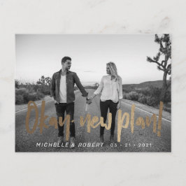 Postal foto de guión en negrita moderna cambiar la fecha