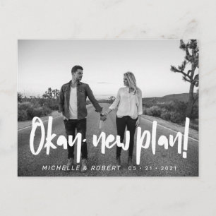 Postal foto de guión en negrita moderna cambiar la fecha