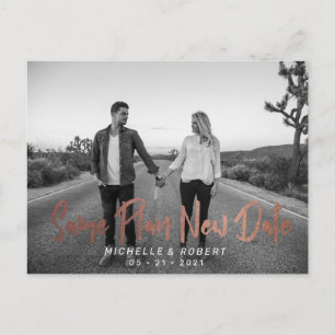 Postal foto de guión en negrita moderna cambiar la fecha