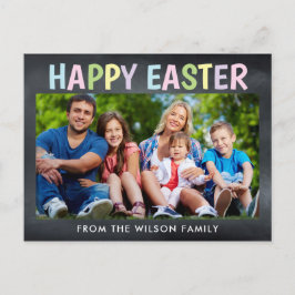 Postal Foto de Happy Easter Chalkboard