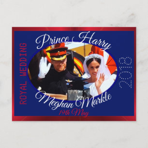 Postal Foto de Harry y Meghan del Boda real Carriage Ride