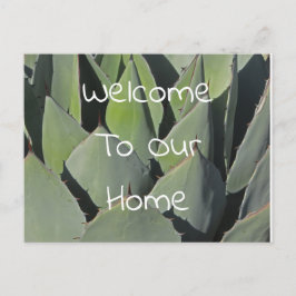 Postal Foto de hojas de agave verde de bienvenida al suro