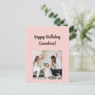Postal Foto de la Abuela Cumpleaños Personalizado