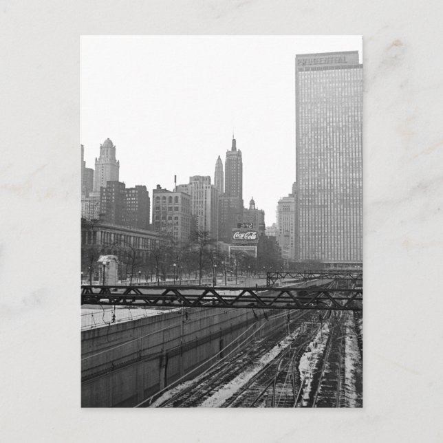 Postal Foto de la avenida Michigan de los años 1960 de Ch (Anverso)