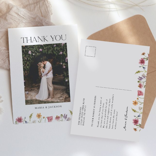 Postal Foto De La Boda En El Jardín De Flores Silvestres  (Subido por el creador)