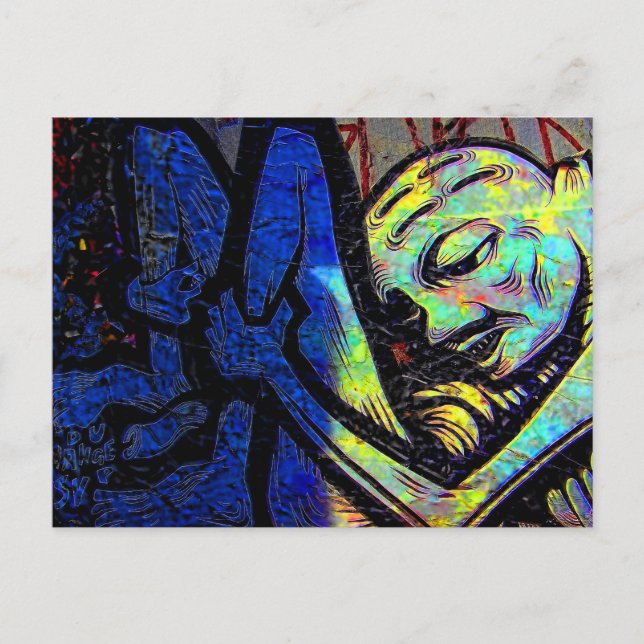 Postal Foto de la calle Graffiti de Nueva York (Anverso)