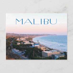 Postal foto de la costa de Malibú California