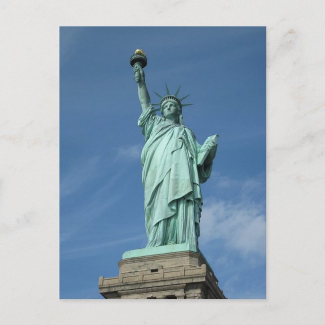 Postal Foto de la estatua de la libertad (Anverso)