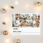 Postal Foto de la familia Collage | Hola Año Nuevo<br><div class="desc">Foto de la familia Collage | Hola Año Nuevo</div>