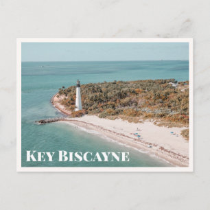 Postal Foto de la luz del cabo de Key Biscayne Florida