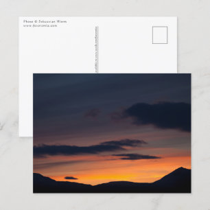 Postal Foto de la montaña Sunset