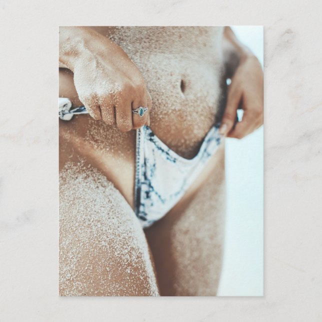 Postal Foto de la playa de Bikini en verano caliente (Anverso)