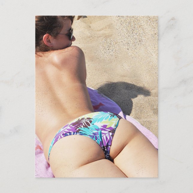 Postal Foto de la playa de Bikini en verano caliente (Anverso)