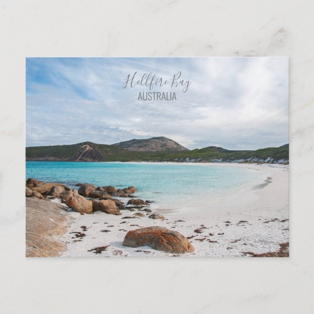 Postal Foto de la playa Pristine de Australia Hellfire Ba (Anverso)
