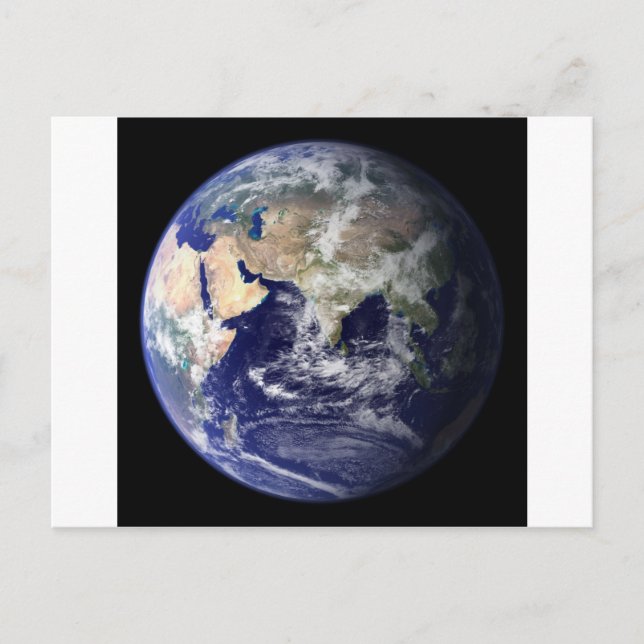 Postal Foto de la Terre - Hémisphère Est (Anverso)