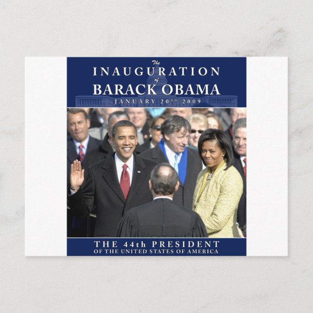 Postal Foto de la toma de mando de Obama (Anverso)