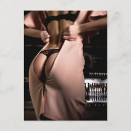 Postal Foto de lencería negra