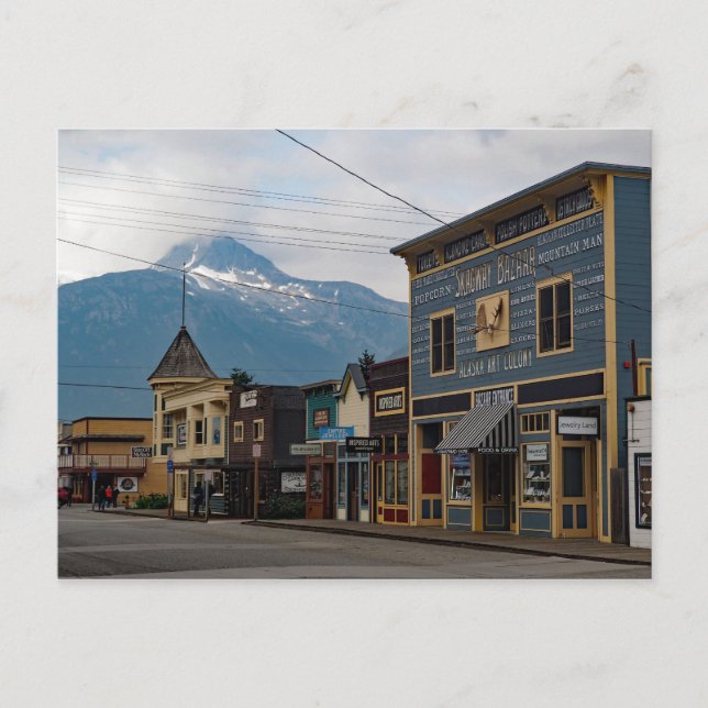 Postal Foto de los edificios de Alaska Skagway Town (Anverso)