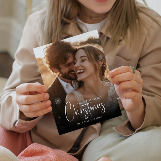 Postal Foto de los primeros Navidades casados (Subido por el creador)