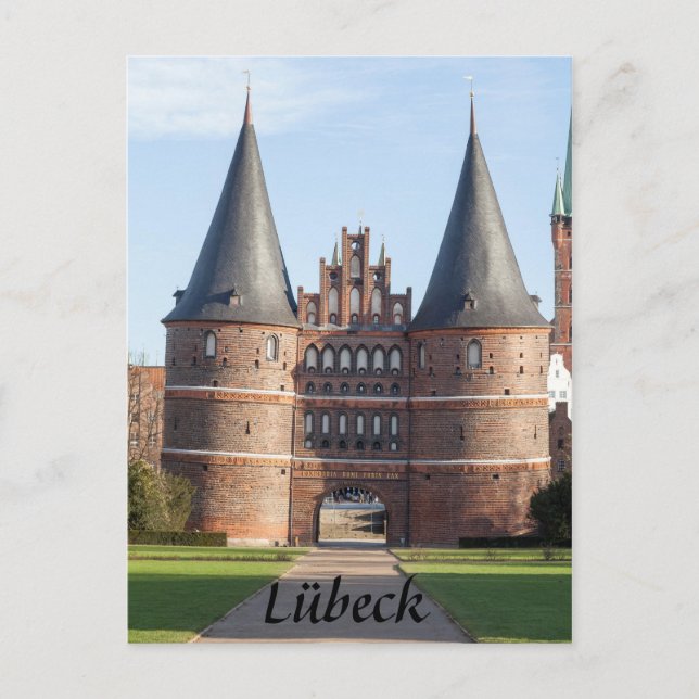 Postal Foto de Lübeck Holstentor Gate (Anverso)
