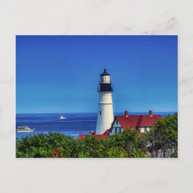 Postal Foto de Maine Portland Head Light (Anverso)