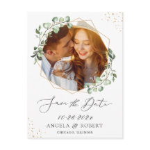 Foto de marco geométrico Eucalyptus Guardar la fec