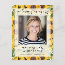 Postal Foto de memoria amorosa girasol