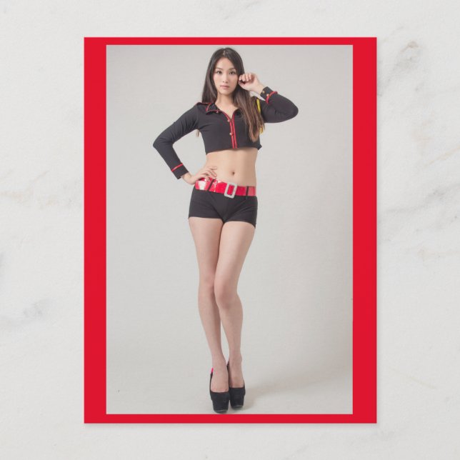 Postal Foto de modelo japonés caliente (Anverso)
