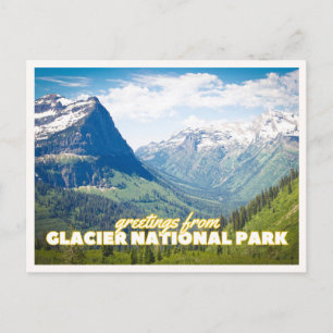 Postal Foto de montaña del Parque Nacional Glaciar Saludo