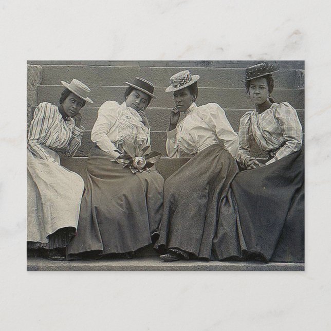 Postal Foto de mujeres afroamericanas de antaño (Anverso)