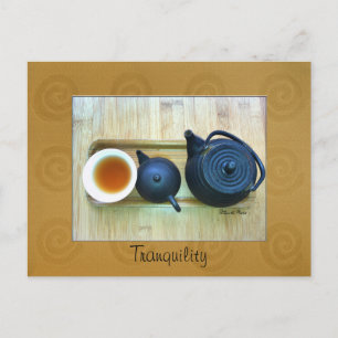 Postal Foto de Naturaleza Muerta de Configuración de Té c