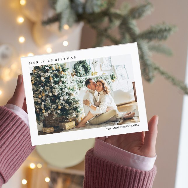 Postal Foto de Navidad moderna de familia | Feliz Navidad (Subido por el creador)