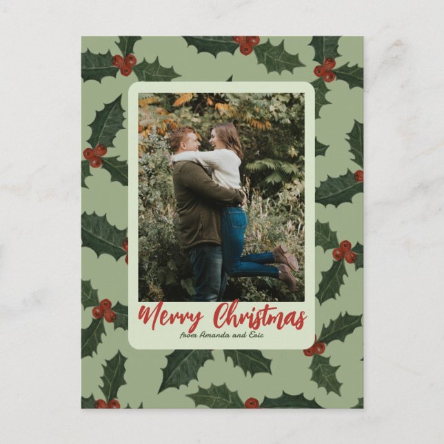 Postal Foto de Navidades de pareja (Anverso)