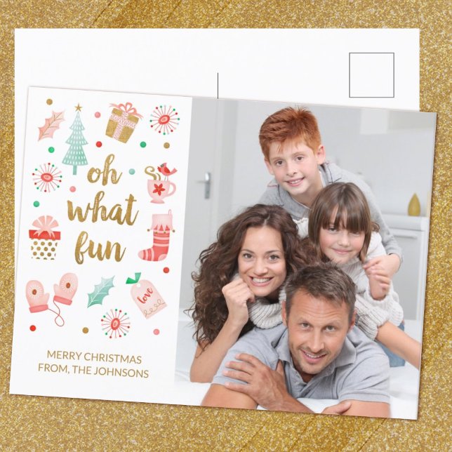 Postal Foto de Navidades familiares modernos (Subido por el creador)