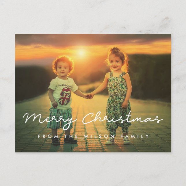 Postal Foto de Navidades minimalistas (Anverso)