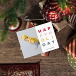 Postal Foto de Navidades modernos | Vacaciones felices y<br><div class="desc">Foto de Navidades modernos | Vacaciones felices y coloridas</div>