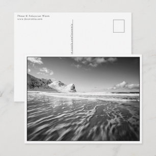 Postal Foto de paisaje en blanco y negro