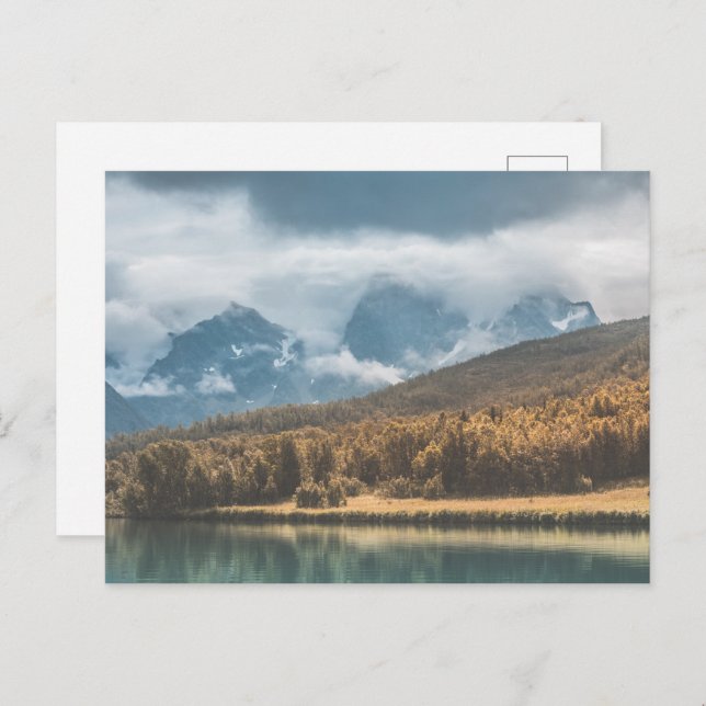 Postal Foto de paisajes otoñales de Noruega (Anverso / Reverso)