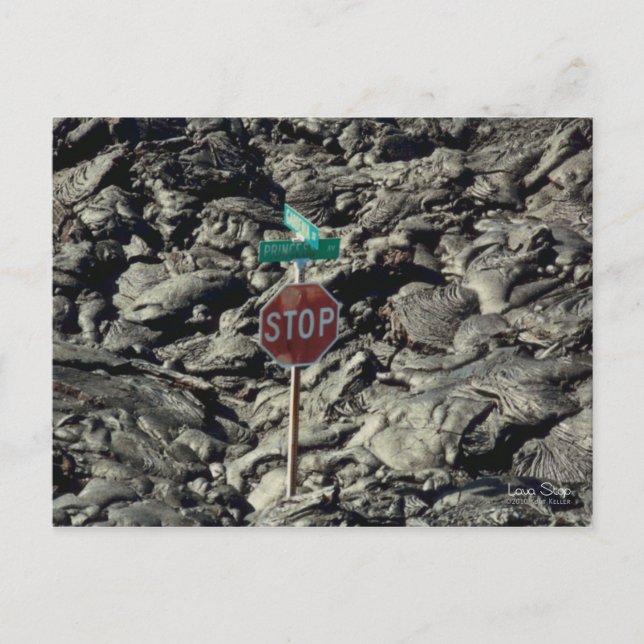 Postal Foto de parada de lava (Anverso)
