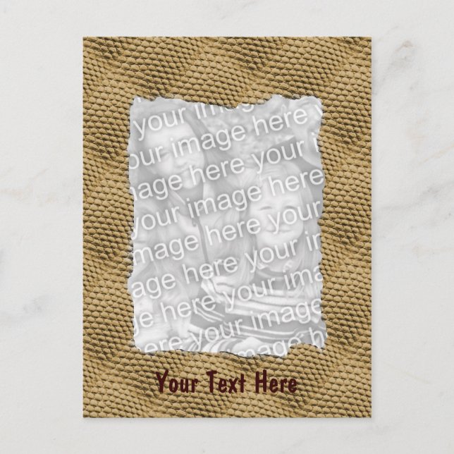 Postal Foto de patrón Piel de serpiente marrón (Anverso)