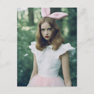 Postal Foto de película caducada de Alice in Forest Fashi
