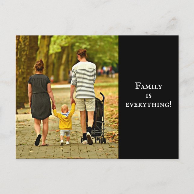 Postal Foto de personalizado familiar (Anverso)