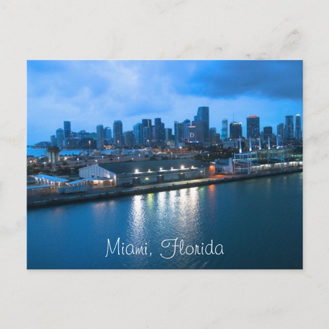 Postal Foto de personalizar Miami (Anverso)